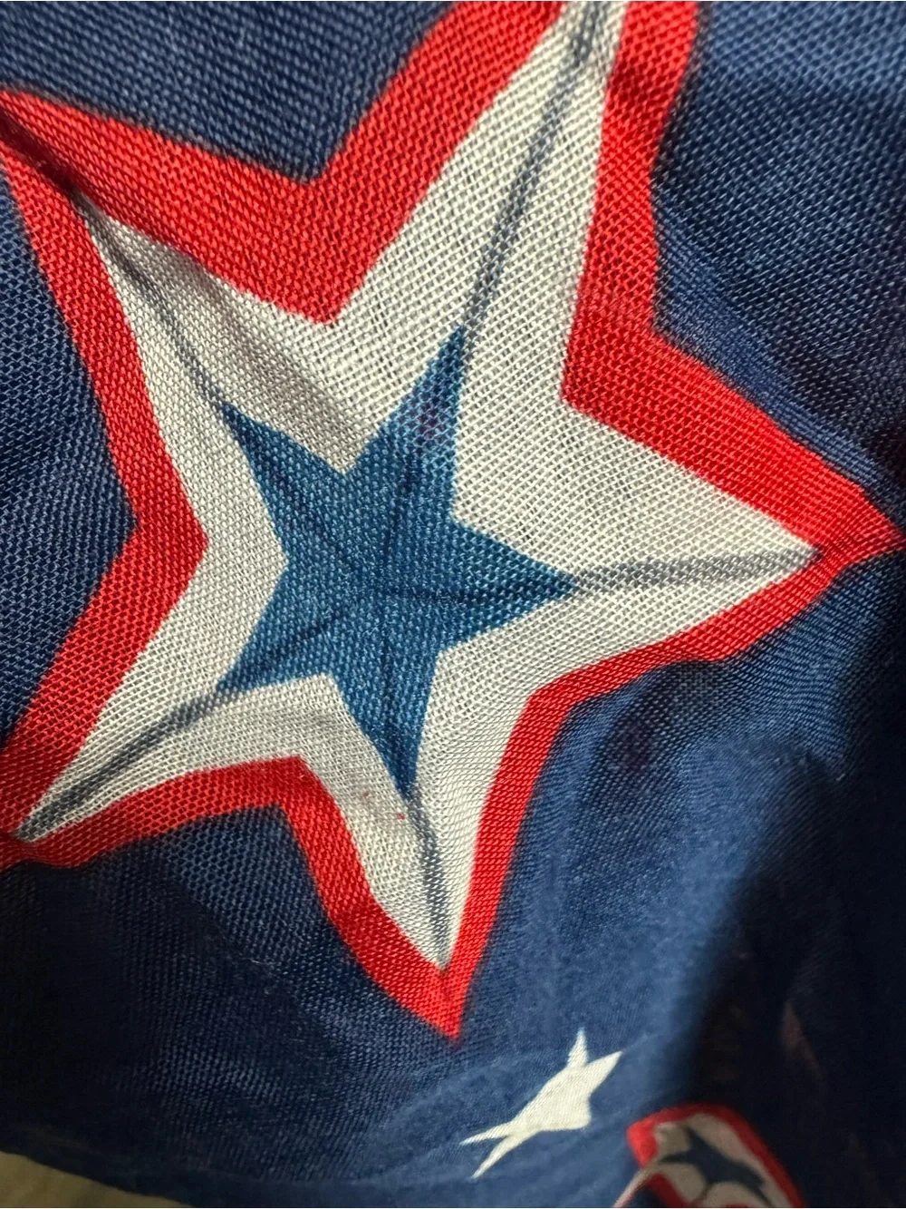 Men’s Navy Star Print Scarf 4thofJuly Independence Day Patriotic Lightweight USA